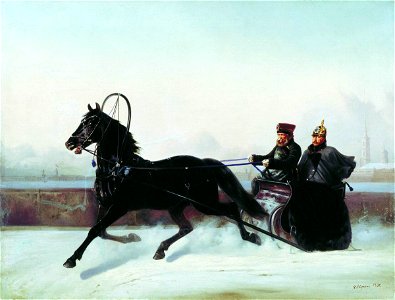 Nikolai Sverchkov - Emperor Nicholas I on a Winter Outing