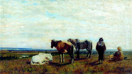 Nikolai Sverchkov - Horses Grazing