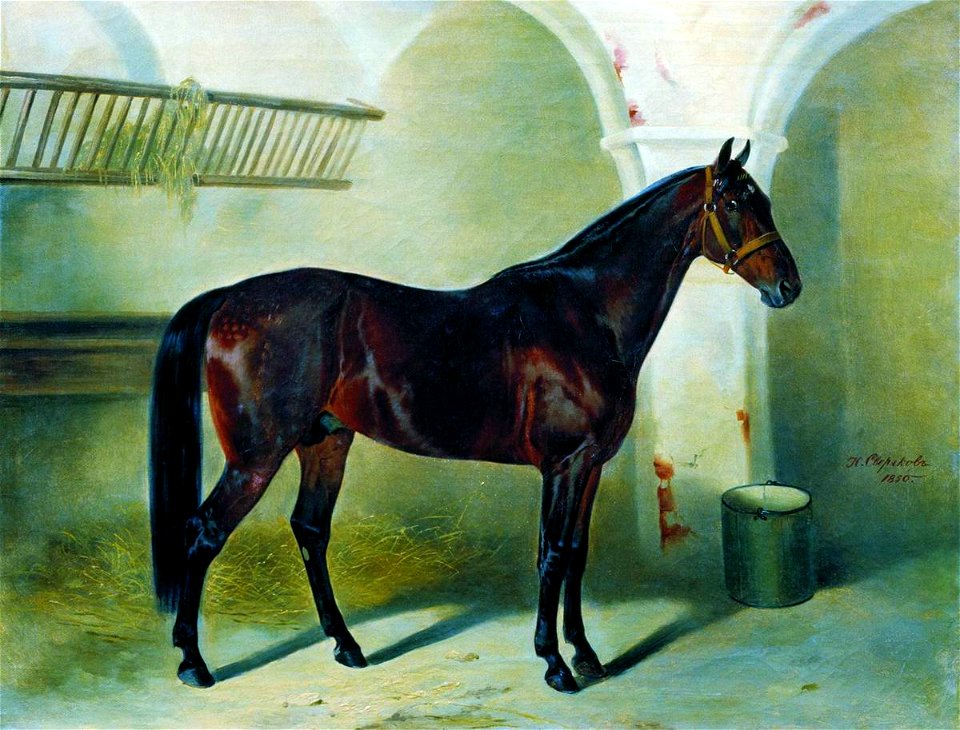 Nikolai Sverchkov - Horse in the Stables