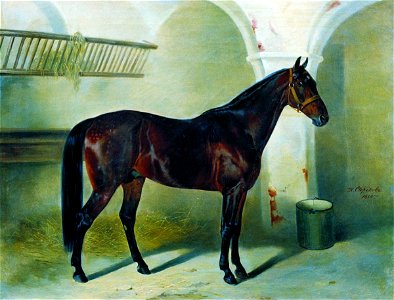 Nikolai Sverchkov - Horse in the Stables