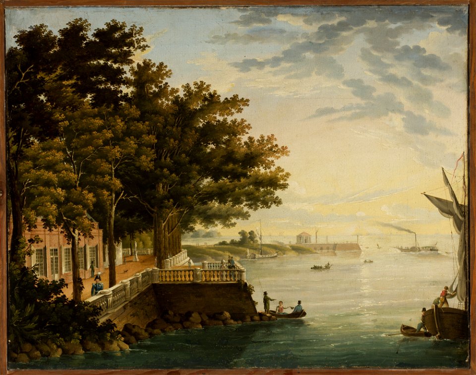 Nieznany malarz rosyjski - “Mon Plaisir” palace at Peterhof with a view of the sea - M.Ob.1518 - National Museum in Warsaw