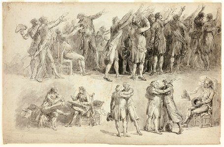 Norblin de la Gourdaine - Studies for the Oath of the Tennis Court, 1960.558R, 1779–1801