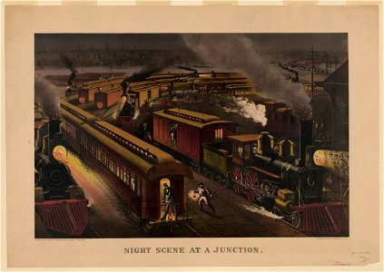 Night scene at a junction LCCN99401031