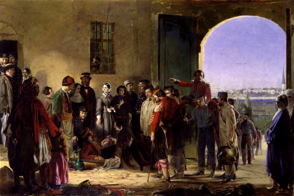 Nightingale receiving the Wounded at Scutari by Jerry Barrett