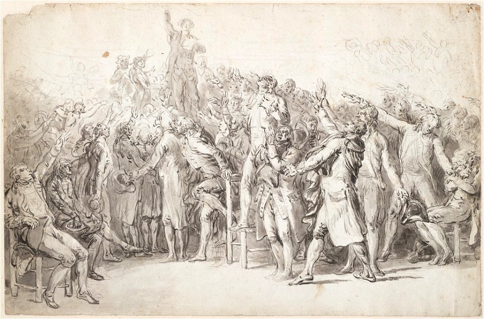 Norblin de la Gourdaine - Study for The Oath of the Tennis Court (recto), 1943.803
