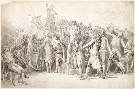 Norblin de la Gourdaine - Study for The Oath of the Tennis Court (recto), 1943.803