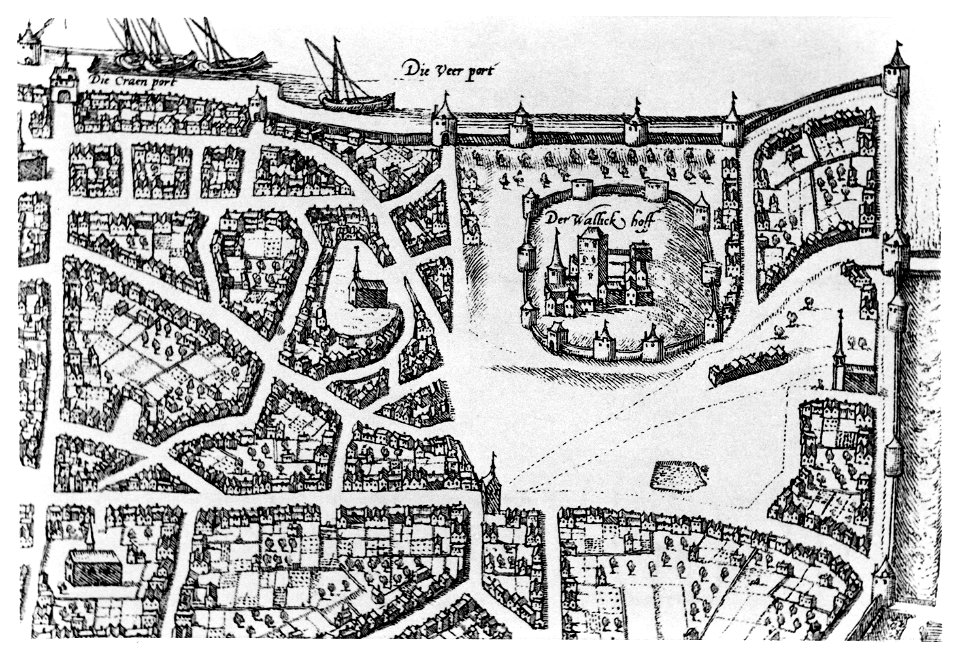 Nijmegen - Plattegrond van Nijmegen. Detail van gra... - F78617 - Van der Grinten