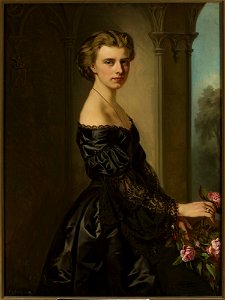 Norbert Schrödl - Portrait of a young woman with roses - M.Ob.1779 MNW - National Museum in Warsaw
