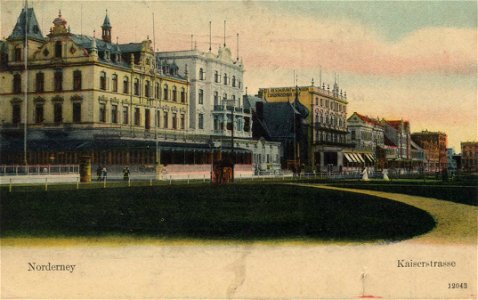 Norderney. Kaiserstraße (AK 12042 Reinicke & Rubin 1905)