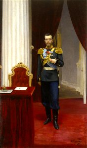 Nikolai II of Russia by I.Repin (1895, Hermitage)
