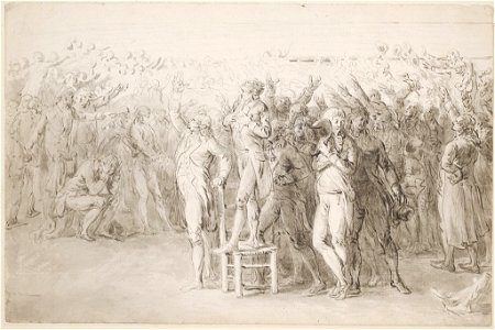 Norblin de la Gourdaine - Study for The Oath of the Tennis Court (recto), 1943.802