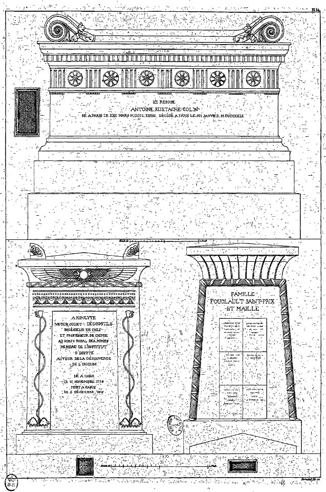 Normand - Monuments funéraires choisis dans les cimetières de Paris - Planche 54