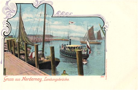 Norderney. Landungsbrücke (AK 5646 C Garte um 1900)