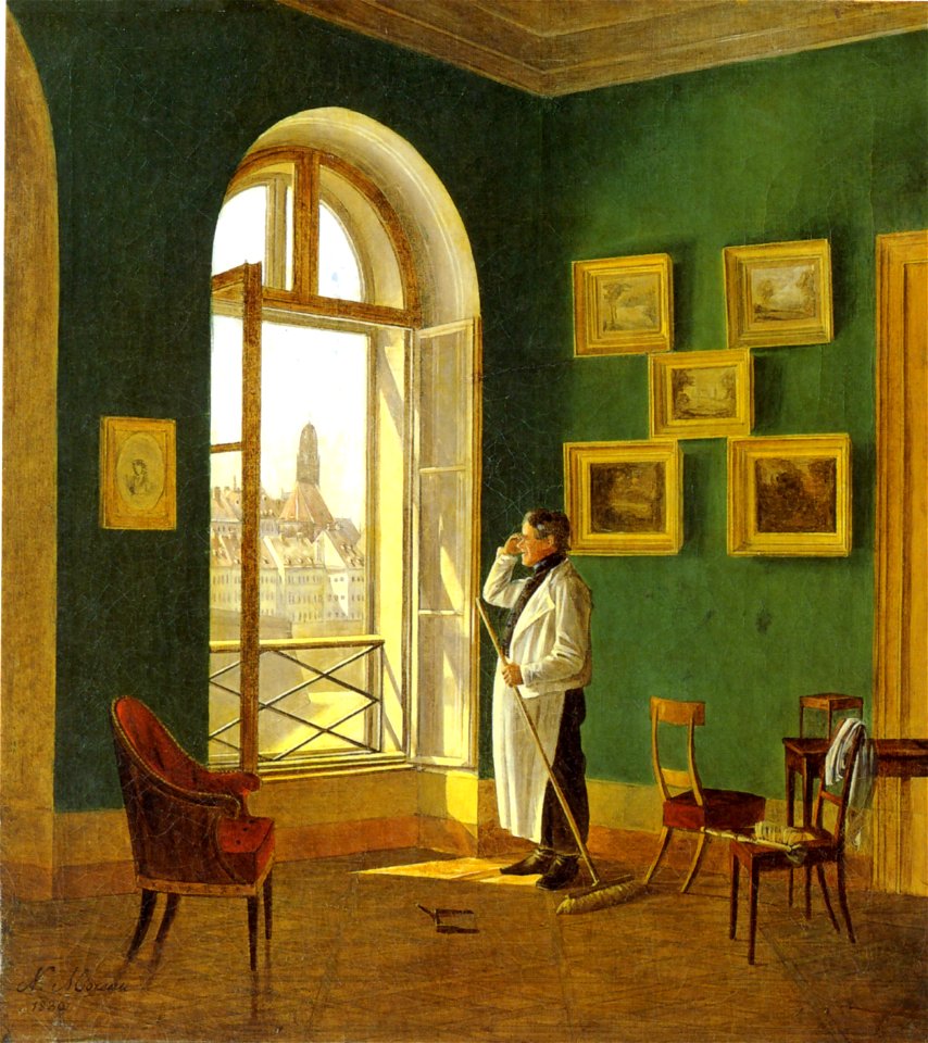 Nikolaus Moreau, Blick aus einem Fenster des Dianabades in Wien