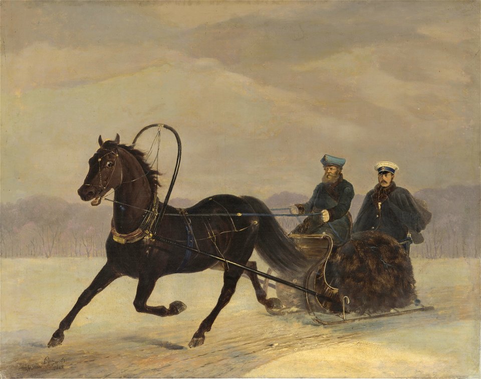 Nikolai Sverchkov - Emperor Nicholas I on a Winter Outing (GRM)