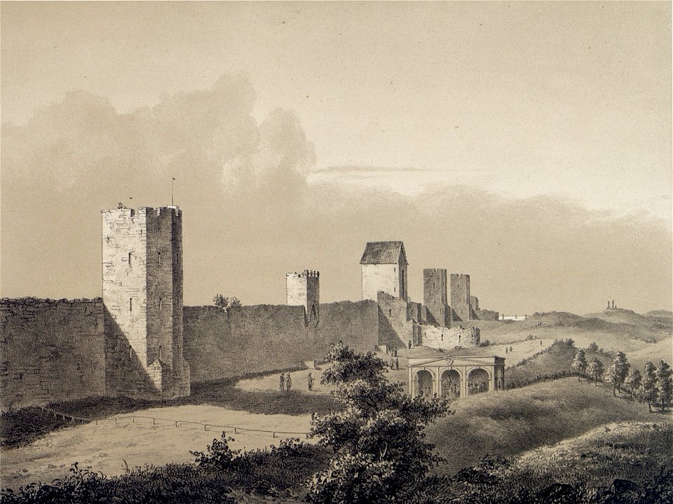 Nordöstra muren – P A Säve 1858 (cropped)