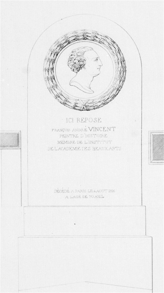 Normand - Monuments funéraires choisis dans les cimetières de Paris - Planche 06 - Vincent