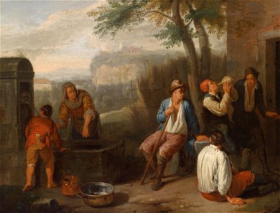 Norbert van Bloemen Landleute am Brunnen