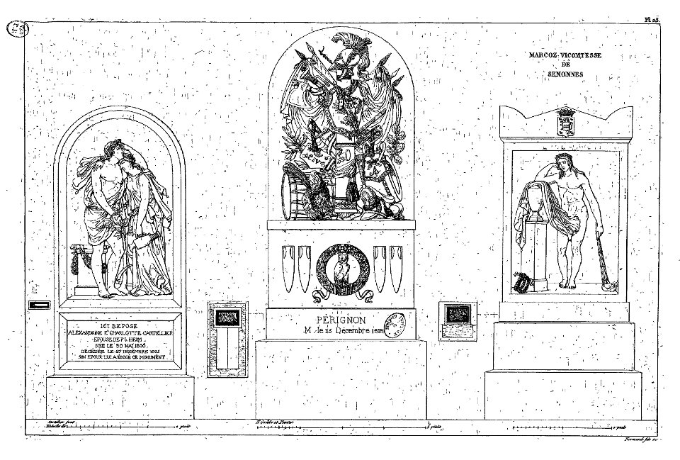 Normand - Monuments funéraires choisis dans les cimetières de Paris - Planche 23