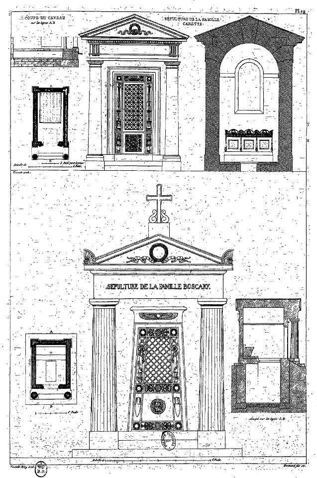 Normand - Monuments funéraires choisis dans les cimetières de Paris - Planche 29
