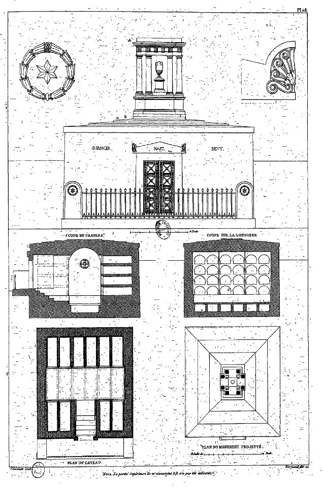 Normand - Monuments funéraires choisis dans les cimetières de Paris - Planche 28