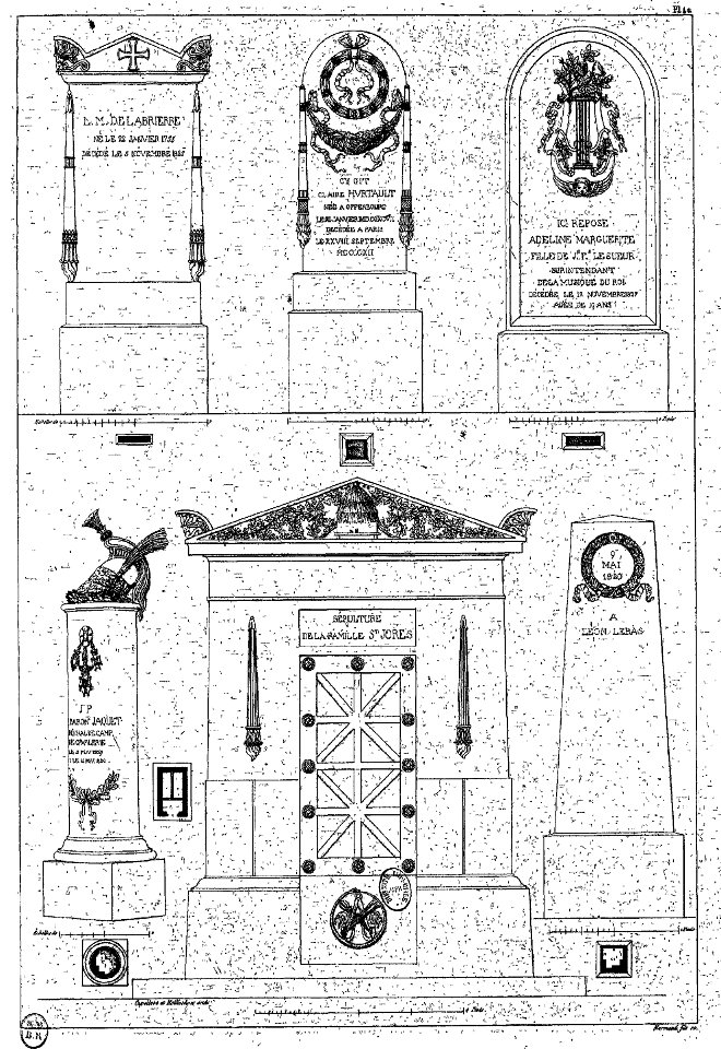 Normand - Monuments funéraires choisis dans les cimetières de Paris - Planche 42