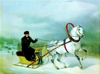 Nikolai Sverchkov - Orlov-Chesmensky in a Sleigh