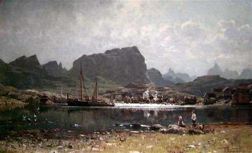 Adelsteen Normann - A fishing Village in the North of Norway - NG.M.04360 - National Museum of Art, Architecture and Design