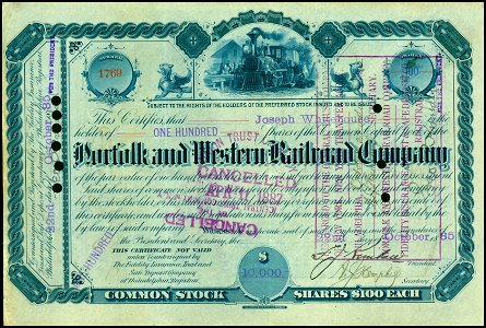 Norfolk and Western RR 1885