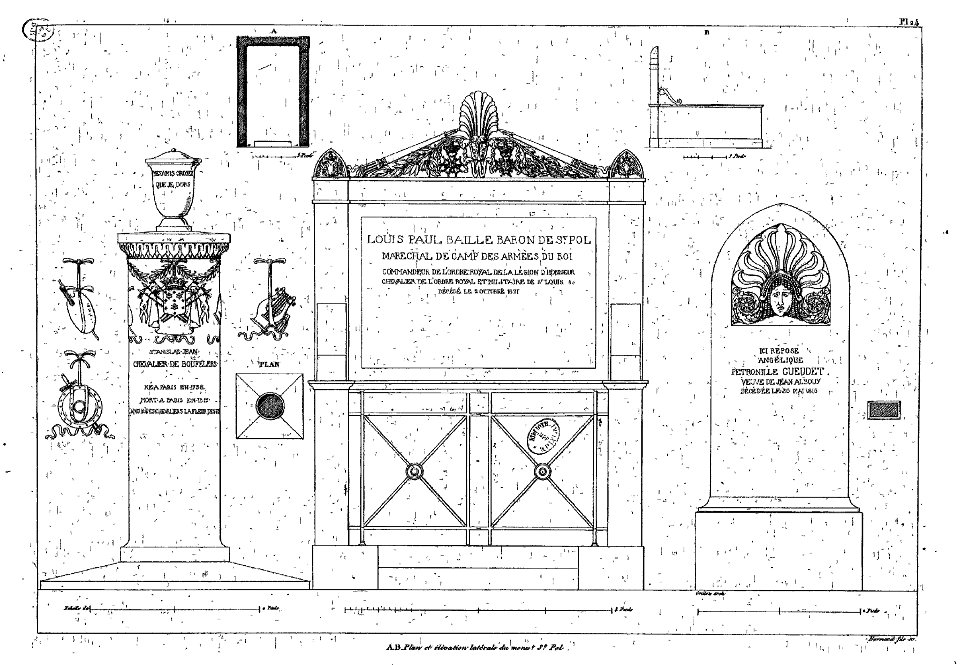 Normand - Monuments funéraires choisis dans les cimetières de Paris - Planche 24