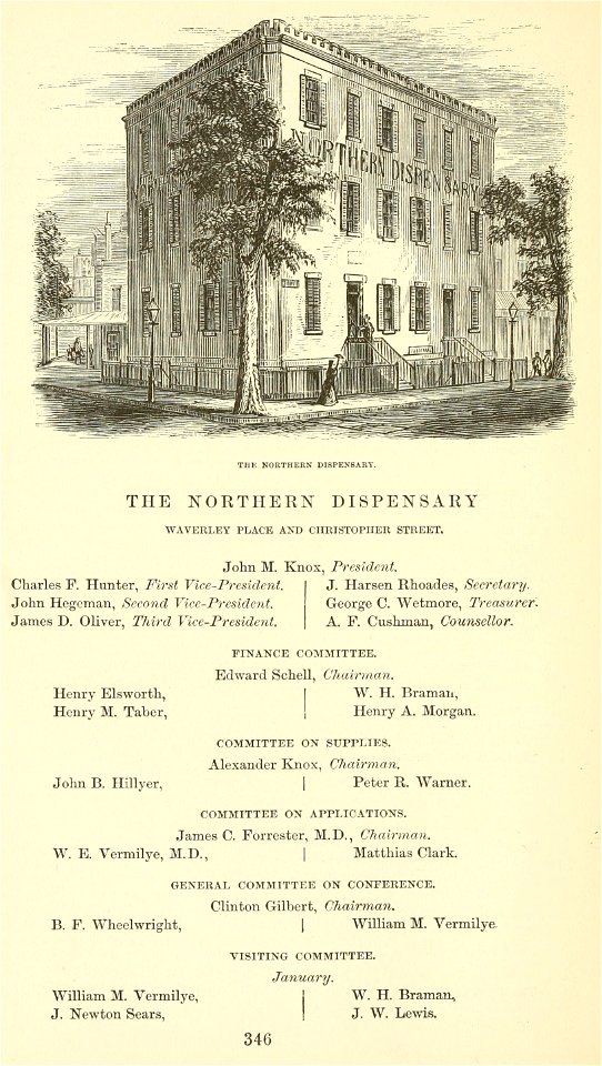 Northern Dispensary, New York City, Valentine's Manual