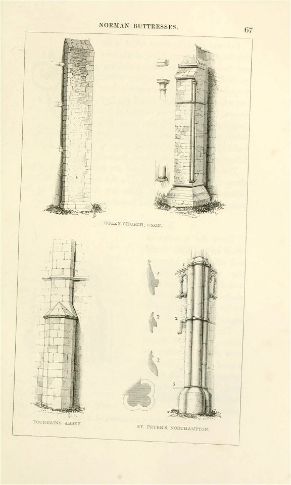 Norman Buttresses stylesofarchitec00rick 0135