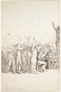 Norblin de la Gourdaine - Study for The Oath of the Tennis Court (verso), 1943.802