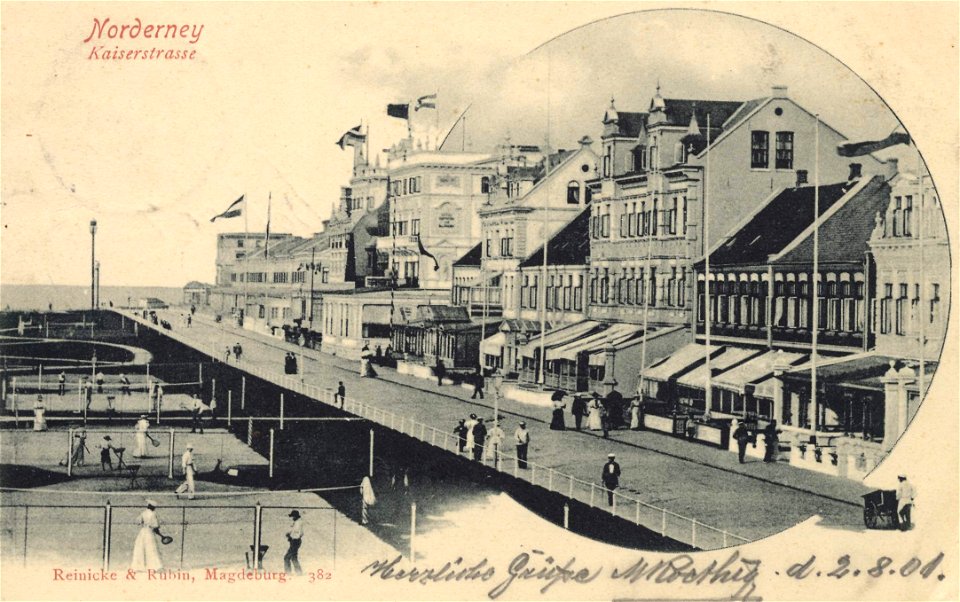 Norderney. Kaiserstraße (AK 0382 Reinicke & Rubin MD 1901)