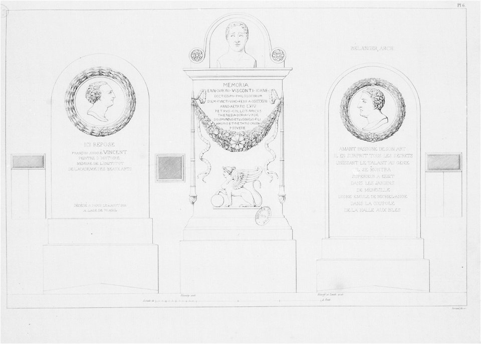 Normand - Monuments funéraires choisis dans les cimetières de Paris - Planche 06
