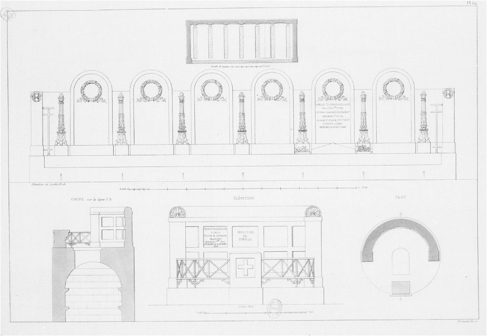 Normand - Monuments funéraires choisis dans les cimetières de Paris - Planche 64