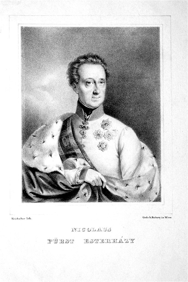 Nikolaus II. Fürst Esterhazy Litho