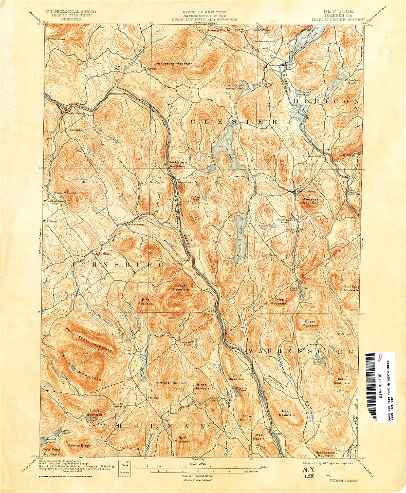 North Creek New York USGS topo map 1895