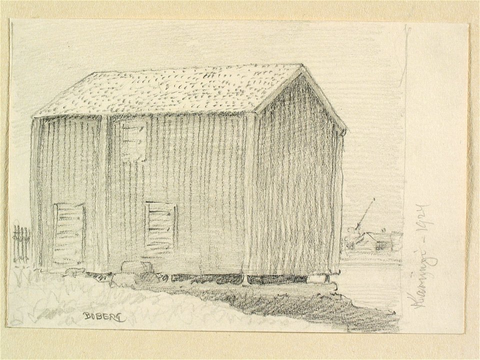 Norrbotten, Karl Gustafs sn., Karungi. Teckning av Ferdinand Boberg - Nordiska museet - NMA.0088300