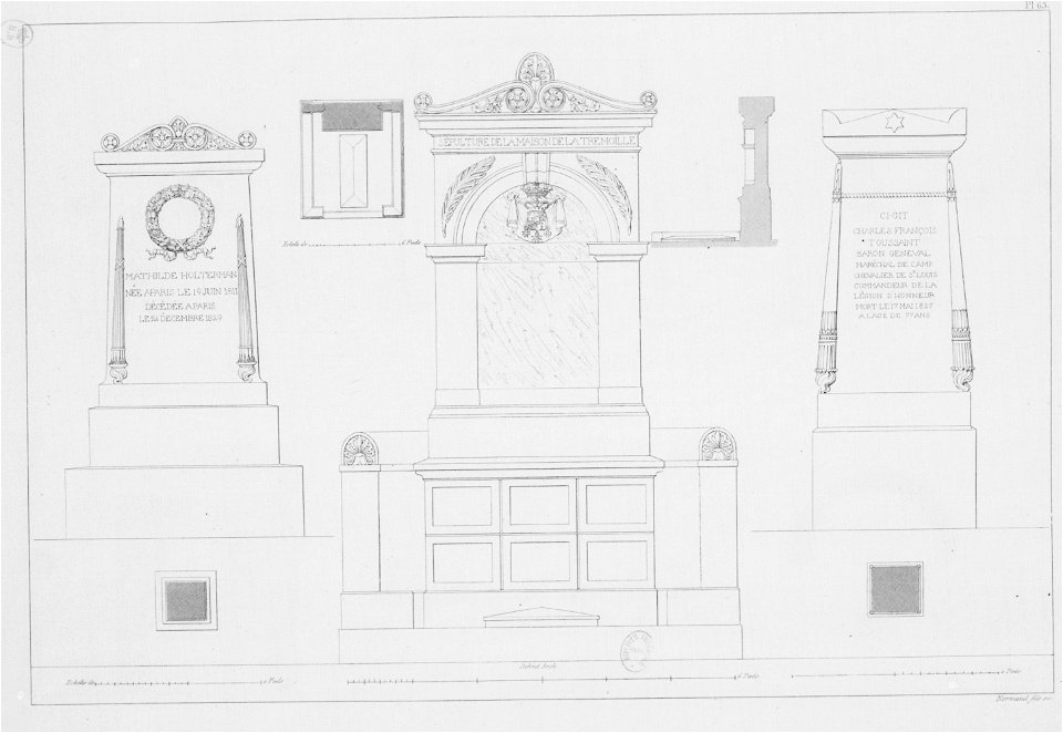 Normand - Monuments funéraires choisis dans les cimetières de Paris - Planche 63