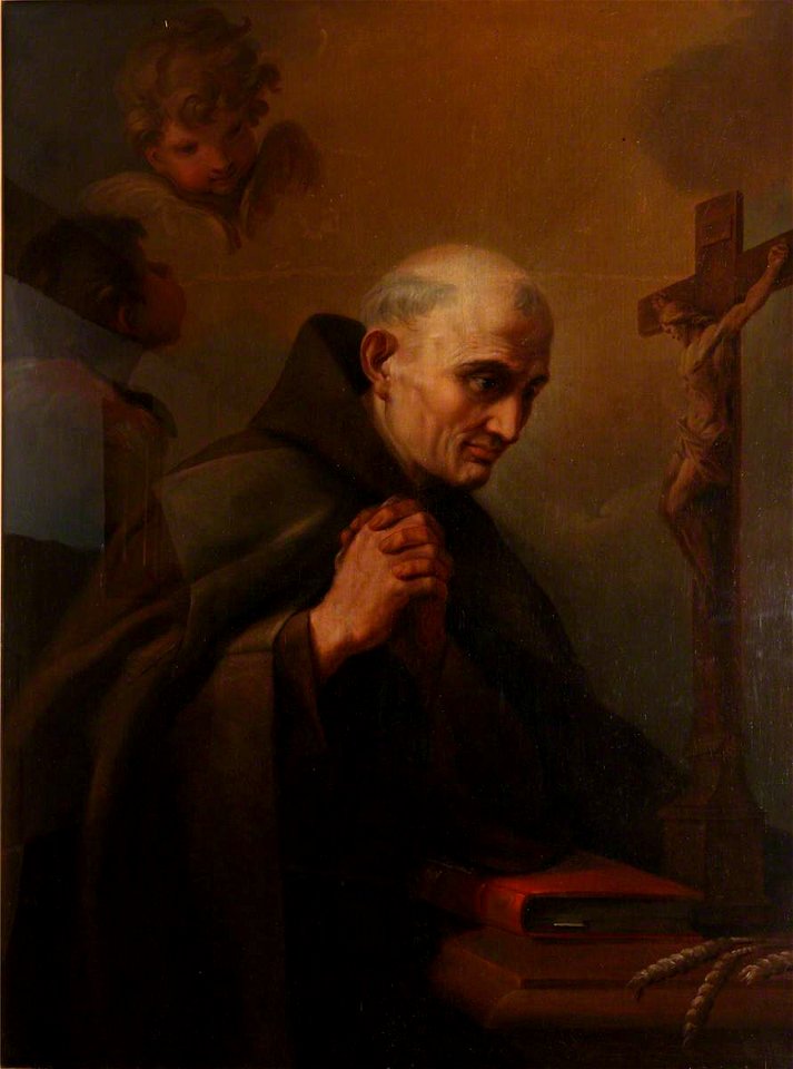 Northern Italian School (possibly) - A Franciscan Saint in Prayer before a Crucifix - 1542207 - National Trust