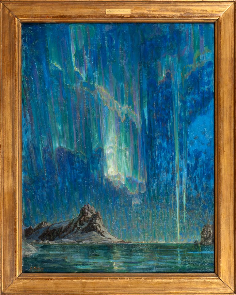 Northern Lights. Study from North Norway (Anna Boberg) - Nationalmuseum - 21310