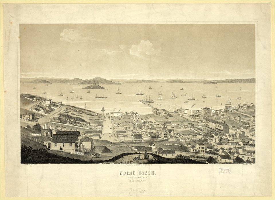 North Beach, San-Francisco, from Russian Hill - C.B. Gifford, del & lith. ; L. Nagel, print. LCCN93503234