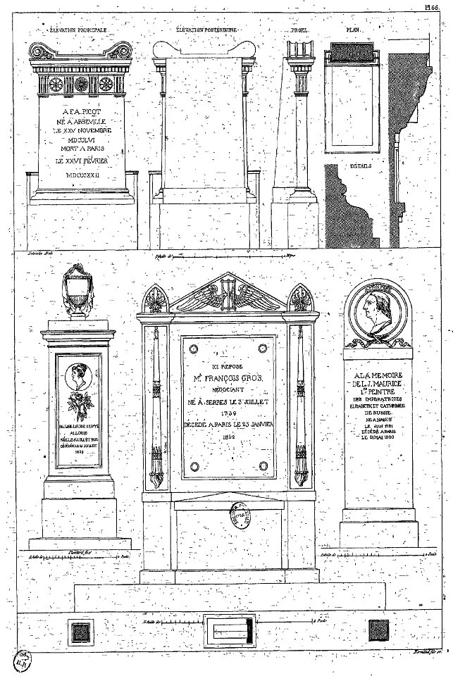 Normand - Monuments funéraires choisis dans les cimetières de Paris - Planche 66