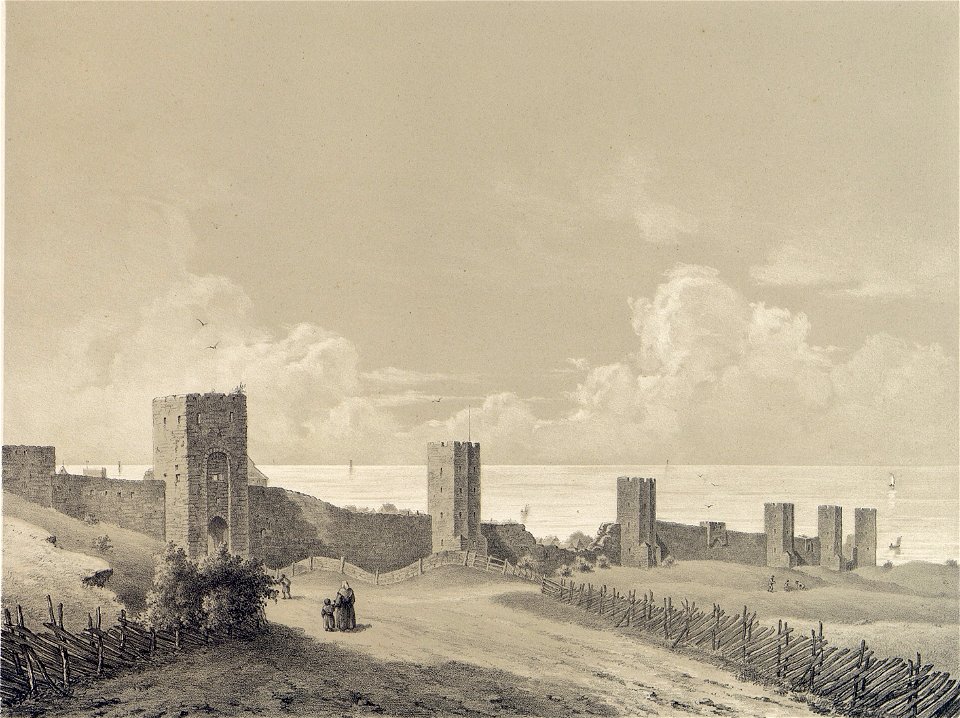 Norderport och Norra muren – P A Säve 1858