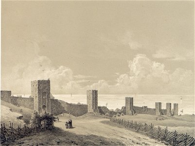 Norderport och Norra muren – P A Säve 1858