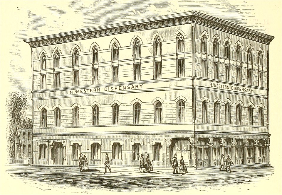 Northwestern Dispensary, New York City, Valentine's Manual (cropped)