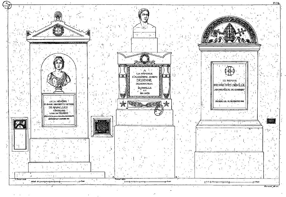 Normand - Monuments funéraires choisis dans les cimetières de Paris - Planche 34