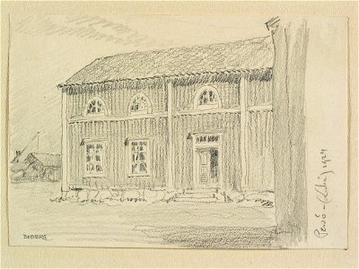 Norrbotten, Nederluleå sn., Persö. Teckning av Ferdinand Boberg - Nordiska museet - NMA.0088316