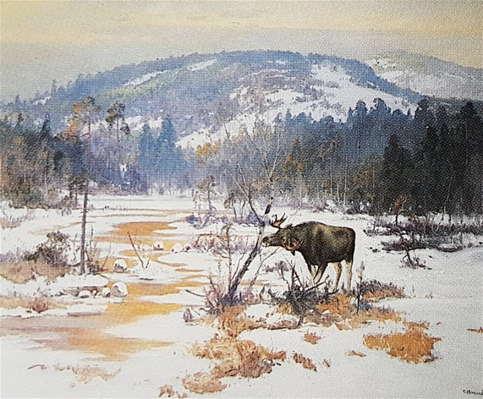 Norrländskt vintermotiv x Carl Brandt